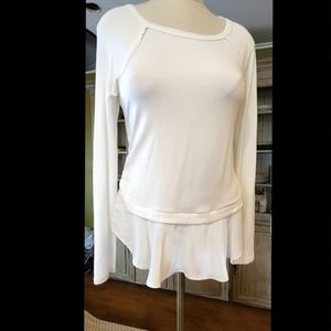 Rebecca Taylor Long Sleeve Terry Silk Top